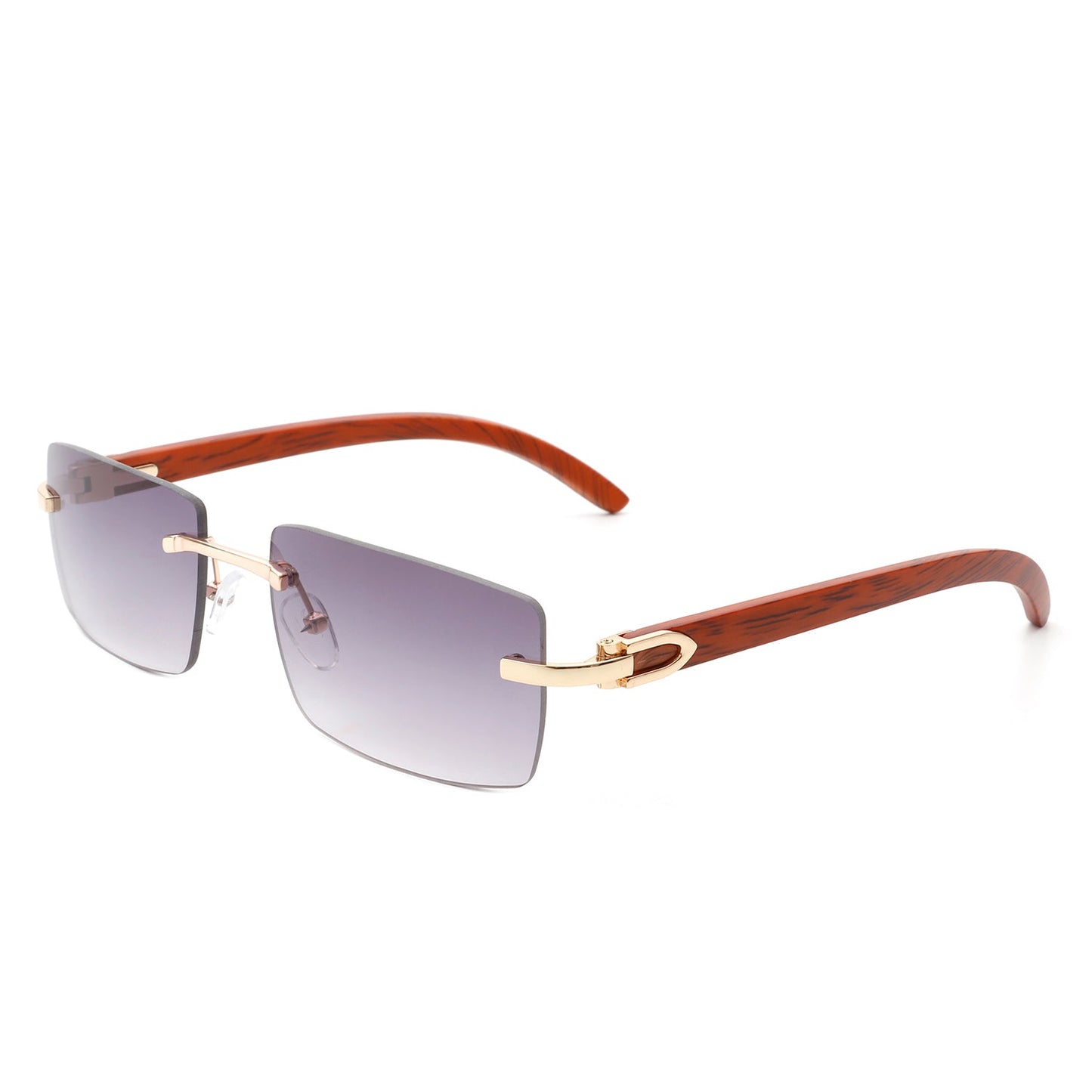Oceanize - Rectangle Rimless Retro Frameless Fashion Tinted Sunglasses-3