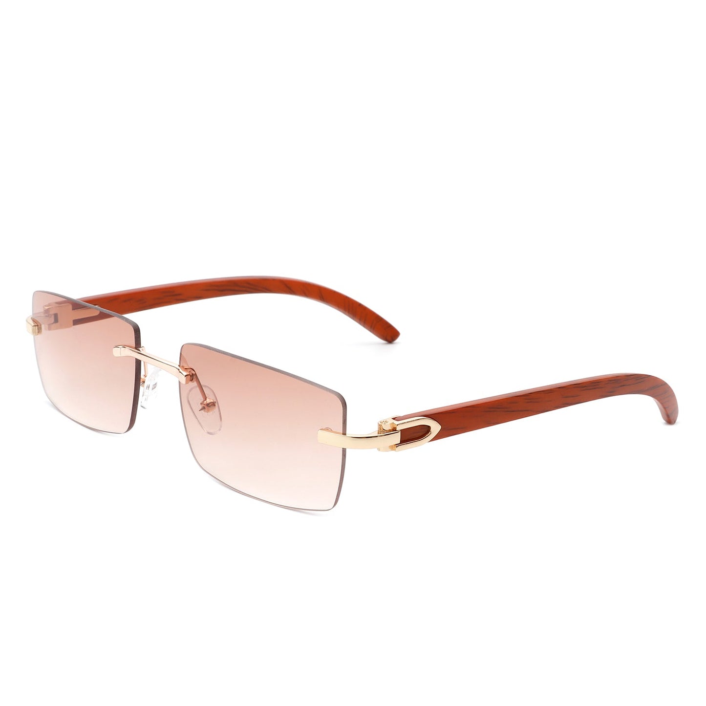 Oceanize - Rectangle Rimless Retro Frameless Fashion Tinted Sunglasses-6