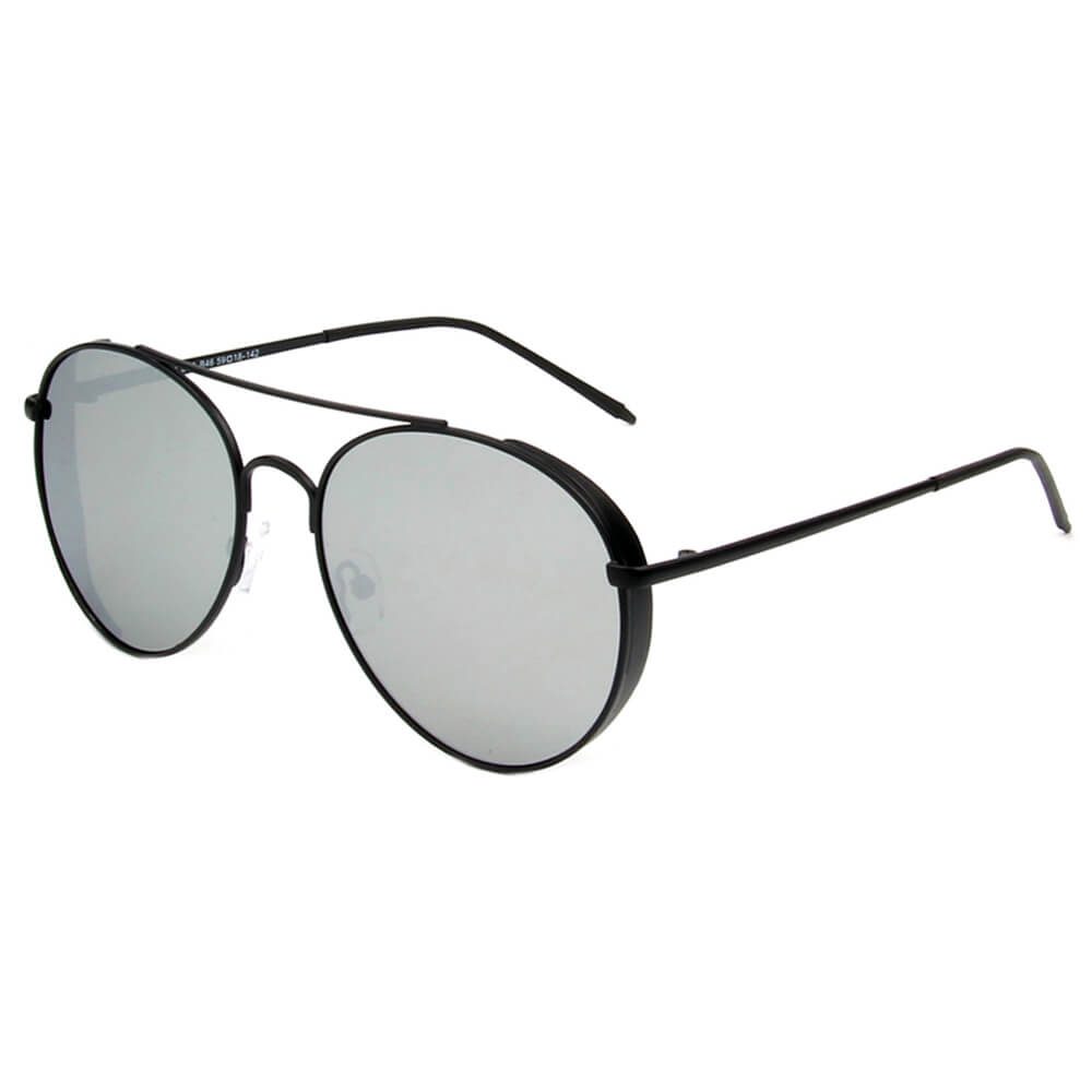 Baza - Classic Polarized Mirrored Aviator Sunglasses-3