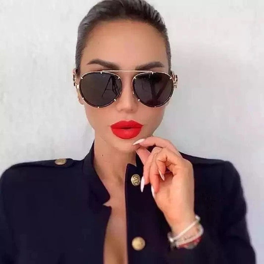 No Nonsense Statement Sunglasses, Durable Resin & Metal Unisex Design - Lightweight-0